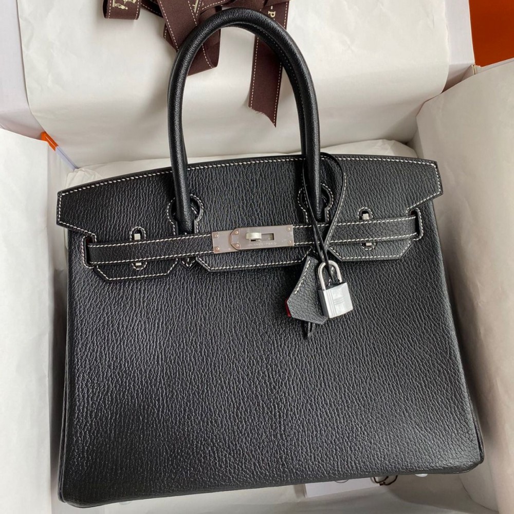 High Quality Replica Hermes Birkin Verso 30 Bag in Black and Red Chevre Mysore Leather $ 699 USD